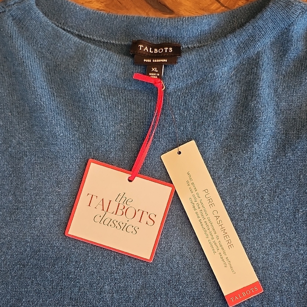 100% Cashmere Blue Sweater - Picture 4 of 4